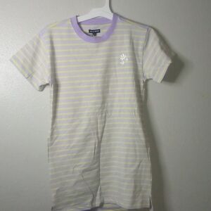 Rebels Purple and White Striped Kids T-Shirt